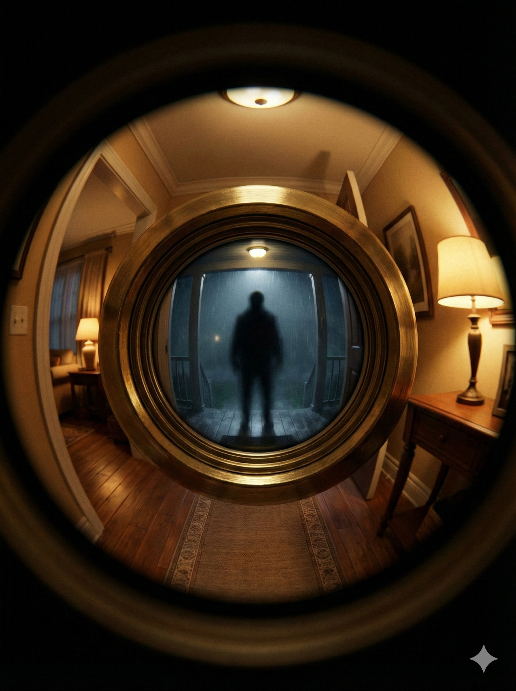 Is she opening the door to strangers?